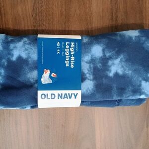 Old Navy Blue Tie-Dye High Rise Leggings